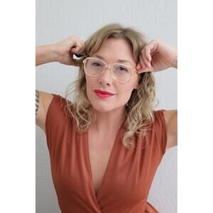 Vintage, 1970's Renaissance Yves Saint Laurent Coral Women's Eyewear Glasses